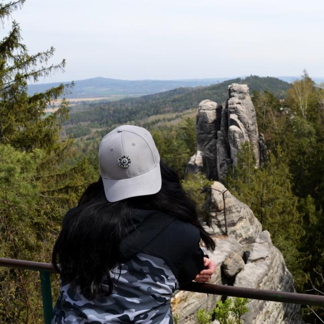 Gray mandala cap