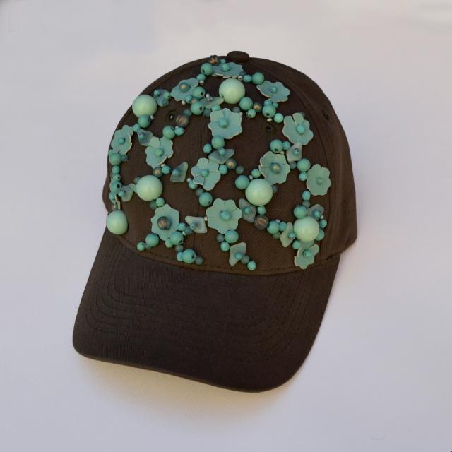 flower mint cap